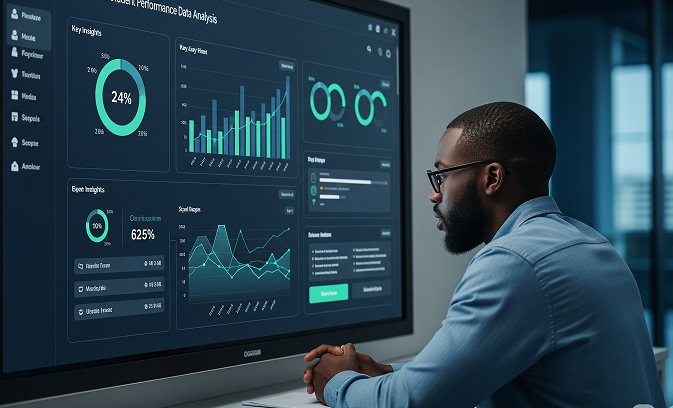 AI analyzing student performance data